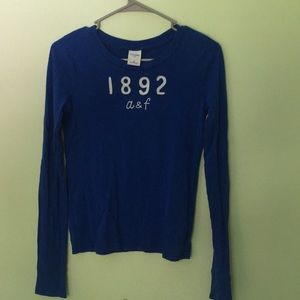 Royal blue long sleeve T-shirt